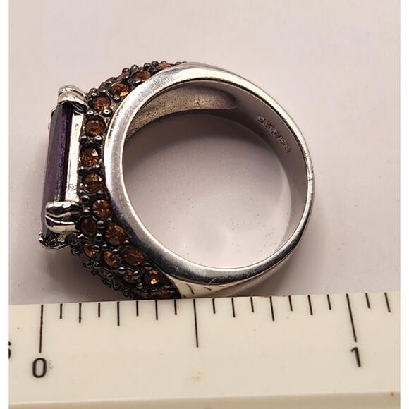 Sterling Silver Amethyst Ring Size 6 – .925 Purple Gemstone, 0.28 oz - Picture 4 of 11
